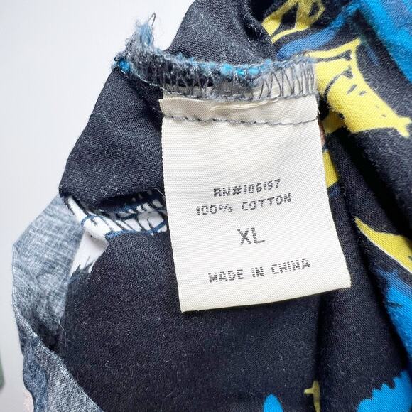 HIGH SURF Sailboat Hawaiian Aloha Button Down Shirt Short Sleeve Mens Size XL - Picture 8 of 9